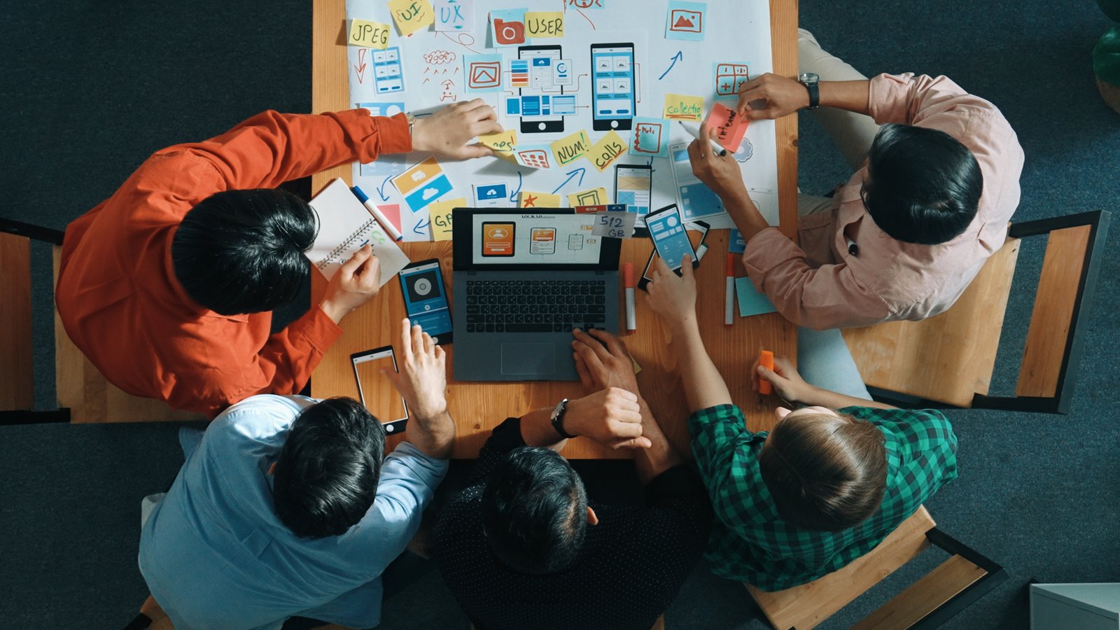 App workflow and mobile interface planning